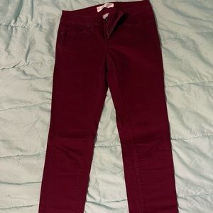 Maroon skinny jeans